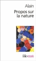 Couverture Propos sur la nature Editions Folio  (Essais) 2003