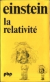 Couverture La relativité Editions Payot 1981