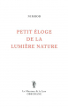 Couverture Petit éloge de la lumière nature Editions Obsidian Mountain Publishing 2020