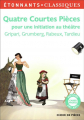 Couverture Quatre Courtes Pièces pour une initiation au théâtre Editions Garnier Flammarion 2015