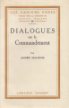 Couverture Dialogues sur le commandement Editions Grasset 1924