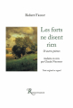 Couverture Les forts ne disent rien Editions Ressouvenances 2018