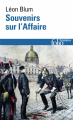 Couverture Souvenirs sur l'affaire  Editions Folio  (Histoire) 1993
