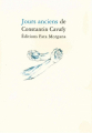 Couverture Jours anciens Editions Fata Morgana 2015