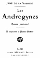 Couverture Les androgynes Editions Didier et Mericant 1903