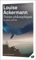 Couverture Poésies philosophiques et autres œuvres  Editions Garnier Flammarion 2025