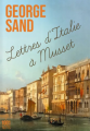 Couverture Lettres d'Italie à Musset Editions Mille et une nuits 2024