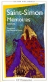 Couverture Mémoires (extraits) Editions Flammarion (GF) 2001