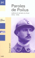 Couverture Paroles de poilus, Lettres et carnets du front 1914-1918 Editions Librio 2004