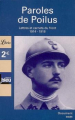 Couverture Paroles de poilus, Lettres et carnets du front 1914-1918 Editions Librio (Document) 2006