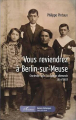 Couverture Vous reviendrez à Berlin-sur-Meuse Editions L'Harmattan 2015
