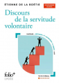Couverture Discours de la servitude volontaire Editions Folio  (+ Lycée) 2025