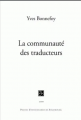 Couverture La communauté des traducteurs Editions Bibliothèque nationale et universitaire de Strasbourg 2000