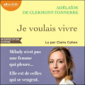 Couverture Je voulais vivre Editions Audiolib 2025