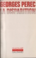 Couverture La disparition Editions Gallimard  (L'imaginaire) 1989