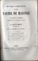 Couverture Oeuvres complètes (Xavier de Maistre) Editions Garnier 1862