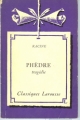 Couverture Phèdre Editions Larousse (Classiques) 1933