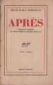 Couverture Après Editions Gallimard  (Blanche) 1931