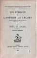 Couverture Erec et Enide Editions Honoré Champion (Les classiques français du Moyen-Âge) 1968