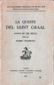 Couverture La Quête du Saint-Graal Editions Honoré Champion (Les classiques français du Moyen-Âge) 1967