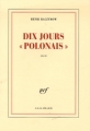 Couverture Dix jours "Polonais" Editions Gallimard  (Blanche) 2007