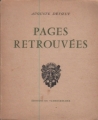 Couverture Pages retrouvées Editions du Tambourinaire 1955