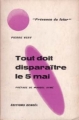 Couverture Tout doit disparaître le 5 mai Editions Denoël (Présence du futur) 1961