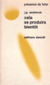 Couverture Cela se produira bientôt Editions Denoël (Présence du futur) 1971