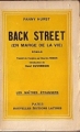 Couverture Back Street (en marge de la vie) Editions Nouvelles Éditions Latines (Les Maitres Etrangers ) 1933