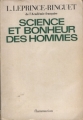 Couverture Science et bonheur des hommes Editions Flammarion 1973