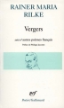 Couverture Vergers suivi d'autres poèmes français Editions Gallimard  (Poésie) 2000