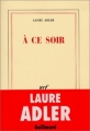Couverture À ce soir Editions Gallimard  (Blanche) 2001