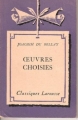 Couverture Oeuvres choisies Editions Larousse (Classiques) 1935