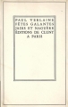 Couverture Fêtes galantes jadis et naguère Editions Bibliothèque de Cluny 1939