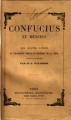 Couverture Les quatre livres de philosophie morale et politique de la Chine Editions Charpentier 1852