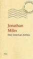 Couverture Dear American Airlines Editions NiL 2012