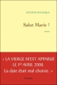 Couverture Salut Marie ! Editions Grasset 2012