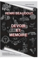 Couverture Devoir et mémoire Editions Chloé des Lys 2010