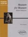 Couverture Measure for Measure Editions Ellipses (Première leçon sur) 2012