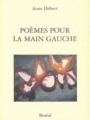 Couverture Poèmes pour la main gauche Editions Boréal 1997