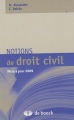 Couverture Notions de droit civil Editions de Boeck 2009