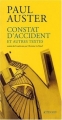 Couverture Constat d'accident Editions Actes Sud 2003