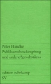 Couverture Publikumsbeschimpfung und andere Sprechstücke Editions Suhrkamp 1979