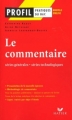 Couverture Le commentaire Editions Hatier (Profil) 2005