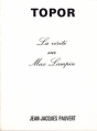Couverture La vérité sur Max Lampin Editions Pauvert 1968