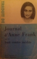 Couverture Journal d'Anne Frank suivi de Huit contes inédits Editions Calmann-Lévy 1960