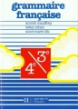 Couverture Grammaire française 4e/3e Editions Hachette (Education) 1992