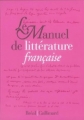 Couverture Manuel de littérature française Editions Bréal 2004