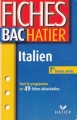 Couverture Italien : Terminales toutes séries Editions Hatier (Fiches bac) 2003