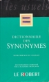 Couverture Dictionnaire des synonymes Editions Le Robert (Les usuels) 2002